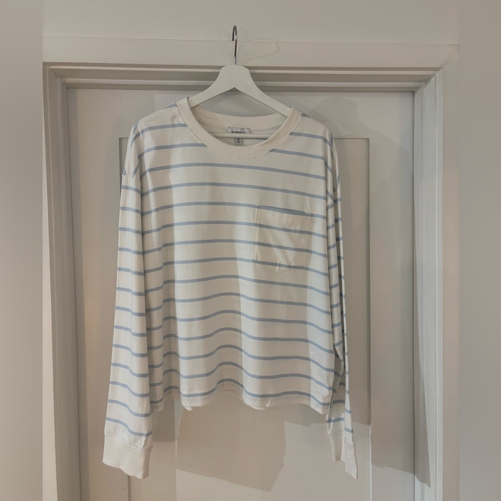 Evereve Striped Long Sleeve Sweatshirt
